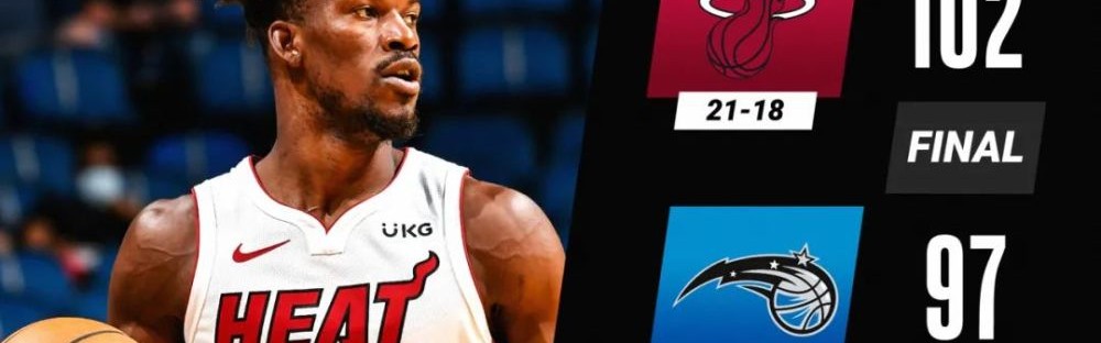  巴特勒28+10+9准三双，热火送老鹰四连败  